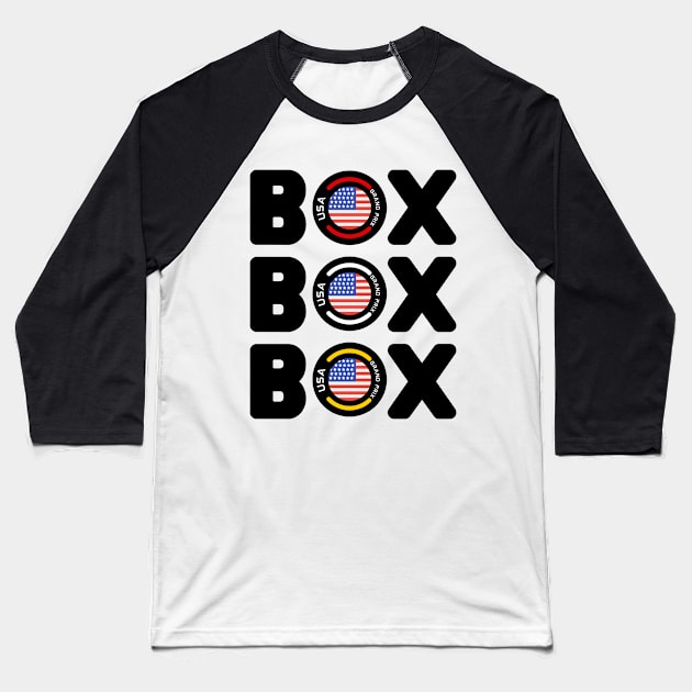 Box box box -UNITED STATES GRAND PRIX Baseball T-Shirt by Myartstor 